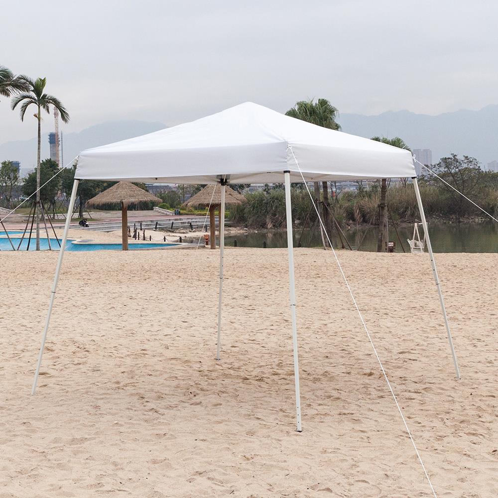 Zimtown 10' X 10' Outdoor Easy POP UP Wedding Party Commercial Tent Folding Gazebo Beach Canopy White