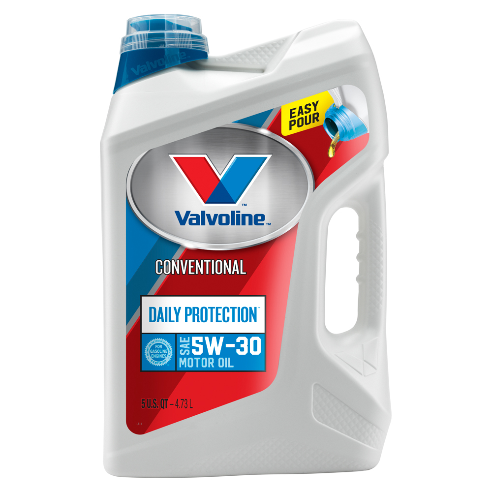 (6 Pack) Valvoline Daily Protection SAE 5W-30 Conventional Motor Oil - Easy Pour 5 Quart