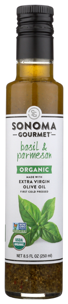 (6 Pack) Sonoma Gourmet Basil & Parmesan Organic Olive Oil, 8.5 Fz