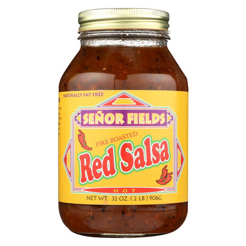 (Price/case)Senor Fields - Fire Roasted Red Salsa - Hot - Case of 12 - 32 oz.
