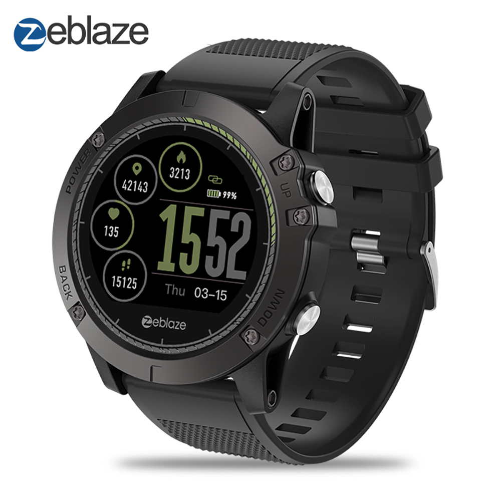 Zeblaze VIBE 3 HR Smartwatch IP67 Waterproof Smart Wrist Fitness Tracker Pedometer Remote Camera Call Reminders Wristwatches Wearable Device IPS Color Display Smart Watch for iOS and Android