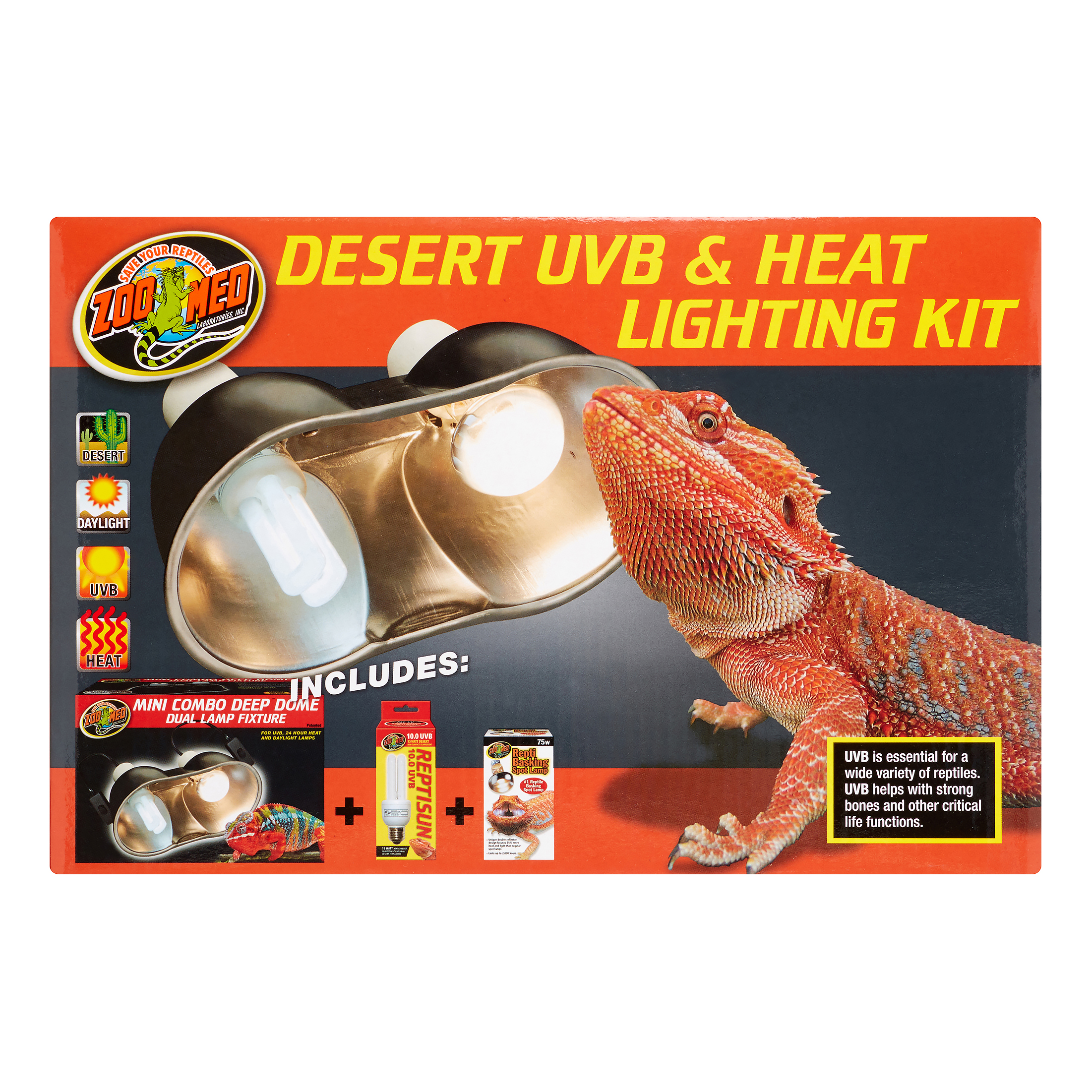 Zoo Med Desert UVB & Heat Lighting Kit