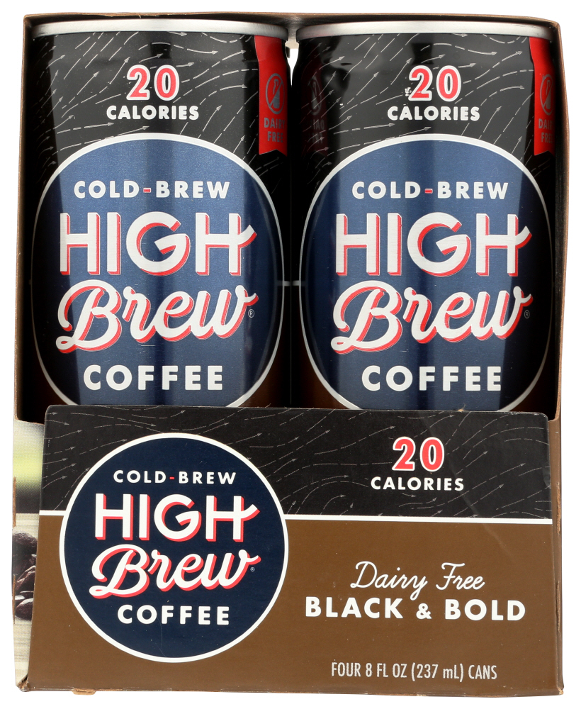 (6 Pack) High Brew Coffee Rtd Black & Bold Sugar Free, 8 Fz