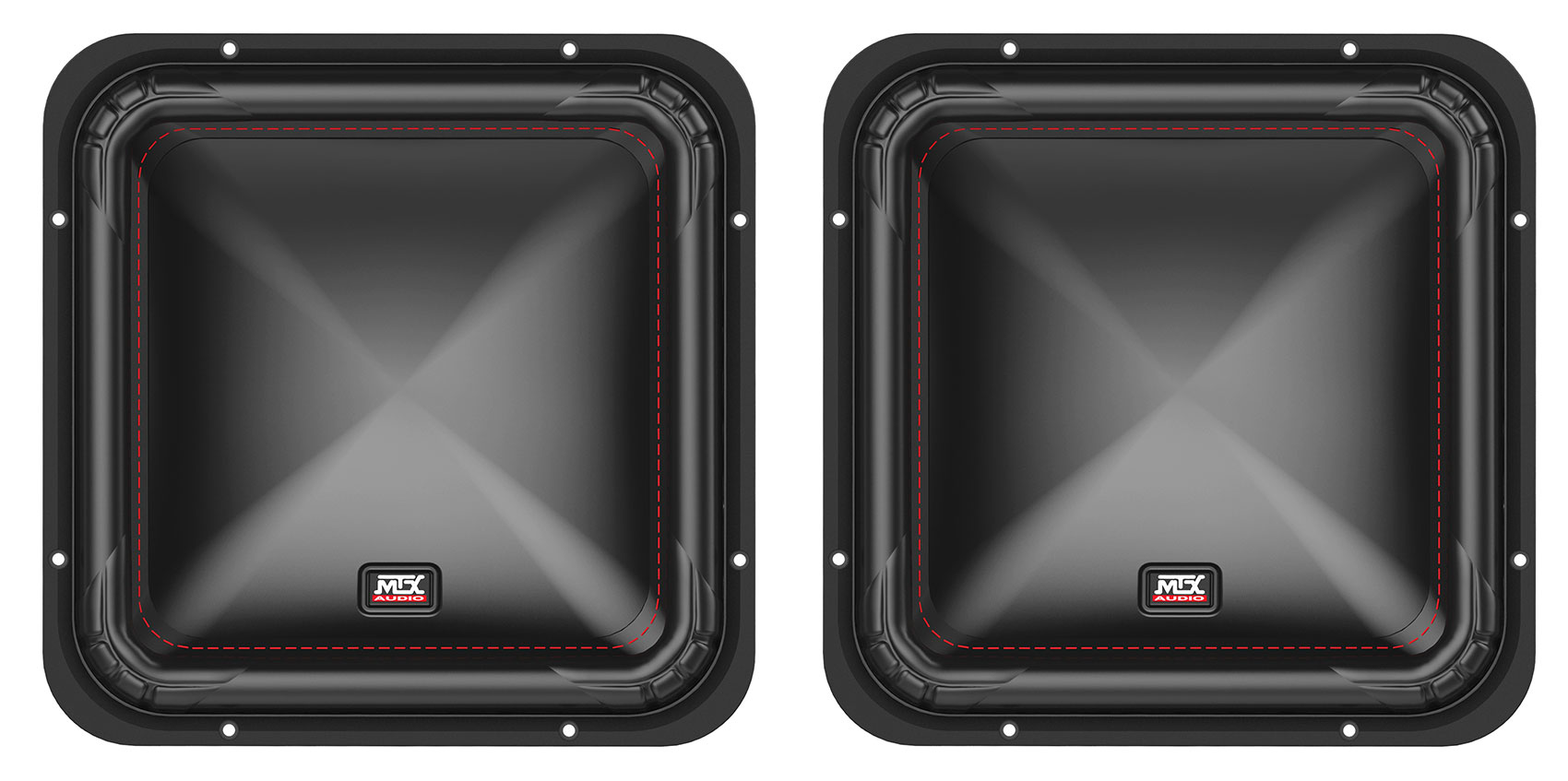 (2) MTX S6512-44 12" 1000 Watt RMS Square Subwoofers Car Audio Subs DVC 4-ohm
