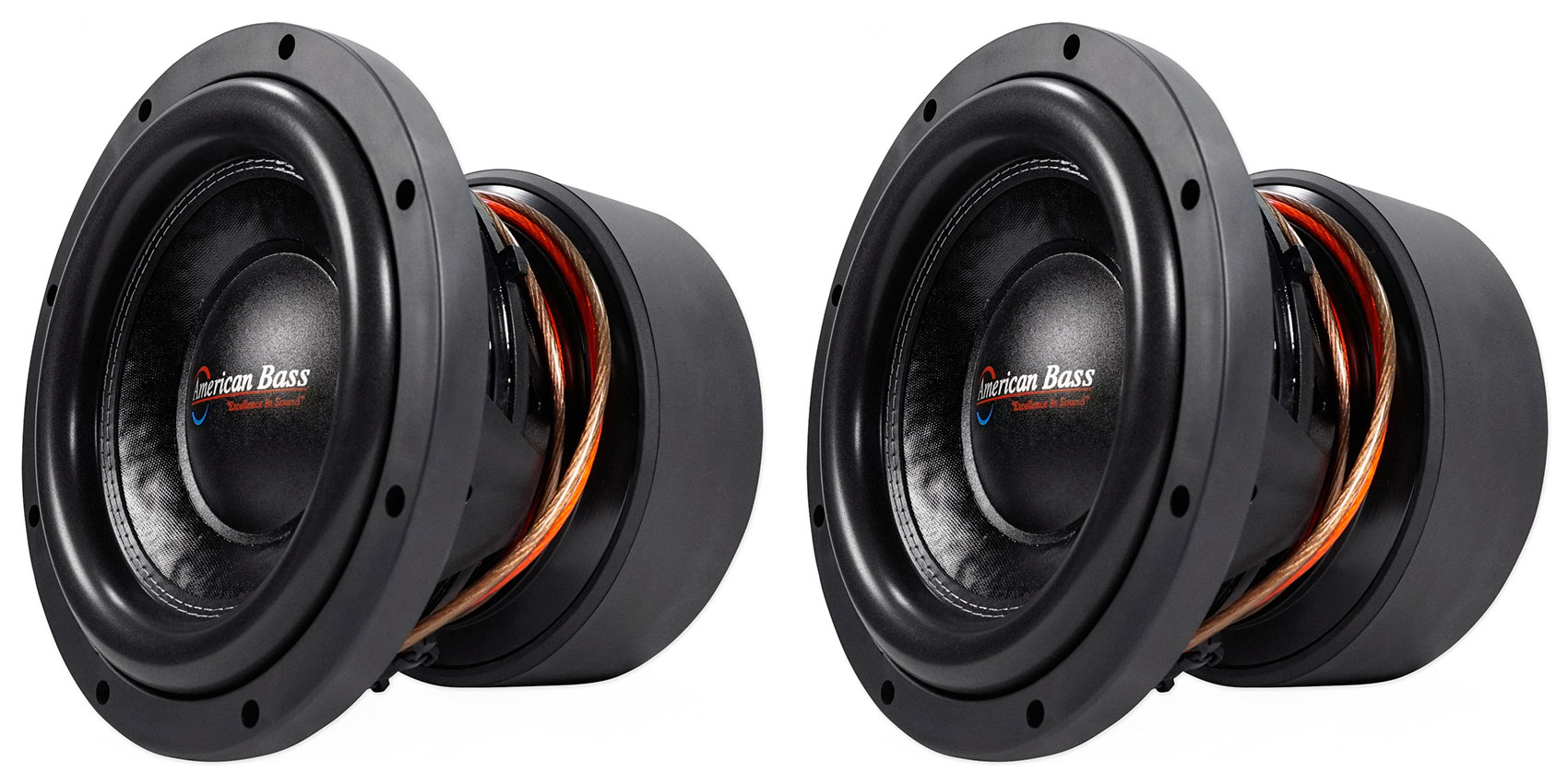 (2) American Bass HD10D1 HD 10" 4000w Competition Car Subwoofers 300 Oz Magnets