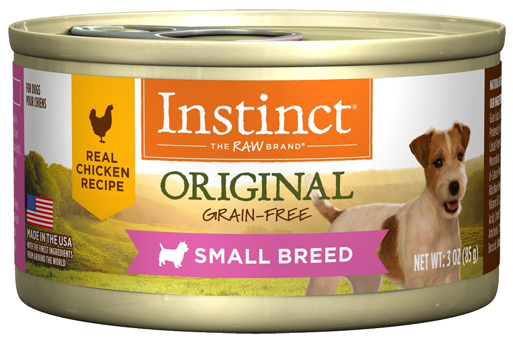 (Case of 24) Instinct Original Small Breed Grain-Free Real Chicken Recipe Natural Wet Canned Dog Food by Nature's Variety, 3 oz. Cans
