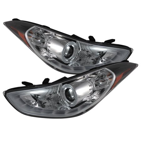 ( Spyder ) Hyundai Elantra 11-13 Projector Headlights-LED Halo-Drl-Chrome-High H