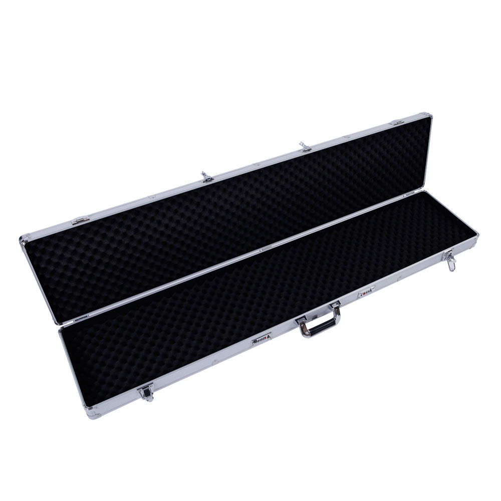 Zimtown 53" Long Aluminum Locking Gun Shotgun Hard Storage Box Carry Case With 2 Combination Lock Silver