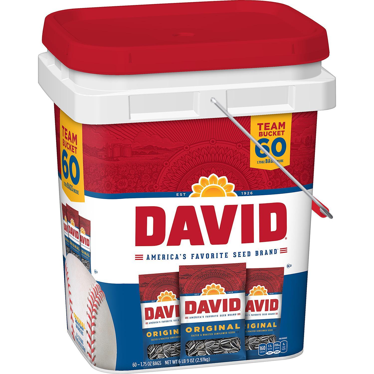(2Pack) David Sunflower Seeds Bucket (1.75 oz., 60 ct.)