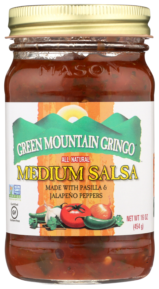 (12 Pack) Green Mountain Gringo Salsa, Medium, 16 Oz.