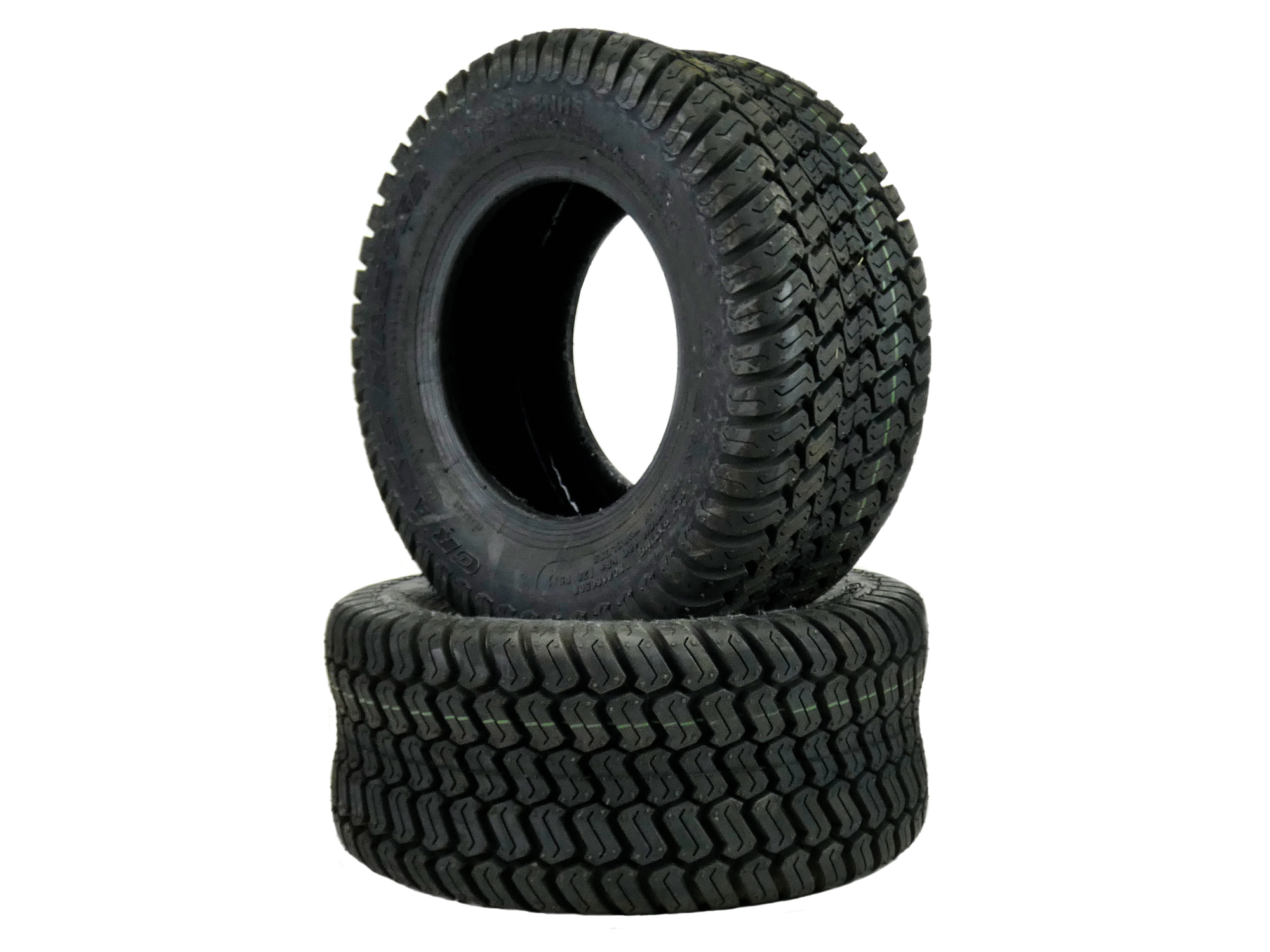 (2) Puncture Resistant 16x6.50-8 Turf Tires with Liner 4 Ply Lawn Garden Tractor