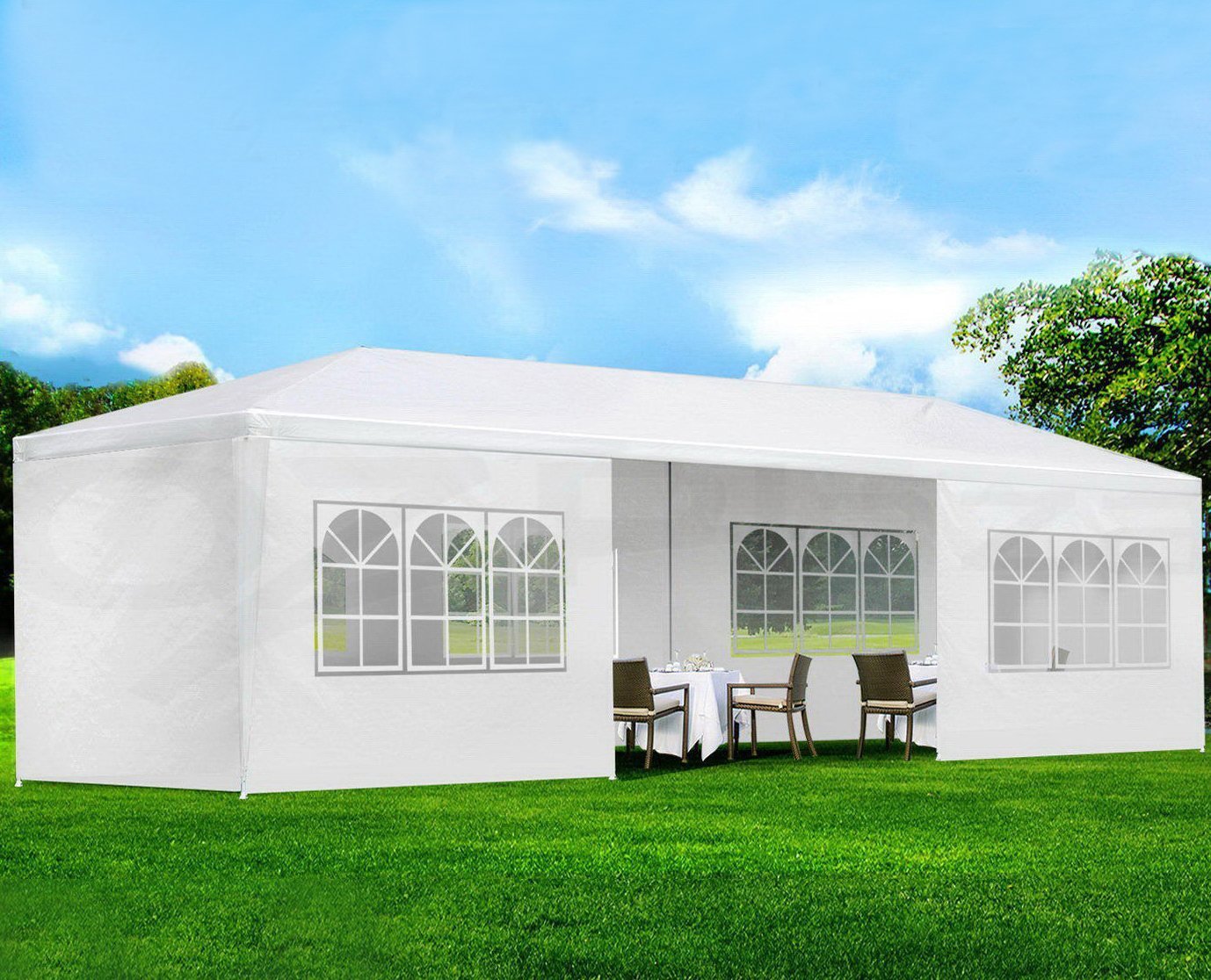 Zimtown 10'x30' Wedding Party Canopy Tent 7 Removable Sidewalls