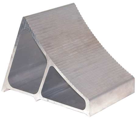 ZORO SELECT 3LMP7 Wheel Chock,8 In H,Aluminum,Silver