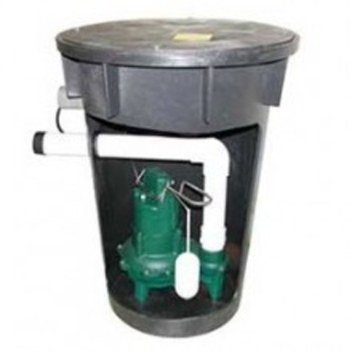 Zoeller 912-0082 Simplex Sewage Package W/ M264 Pump, 4/10 Hp, 2" Npt Discharge,