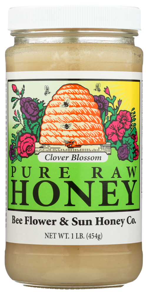 (12 Pack) Bee Flower And Sun Honey - Clover Blossom, 16 Oz