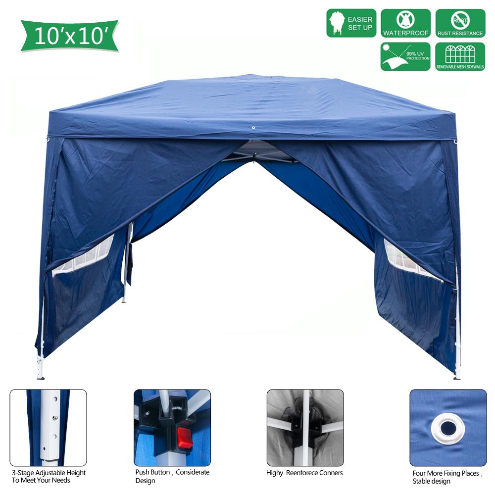 Zimtown 10' x 10' Folding Tent Gazebo Canopy Pop Up Instant Shelter