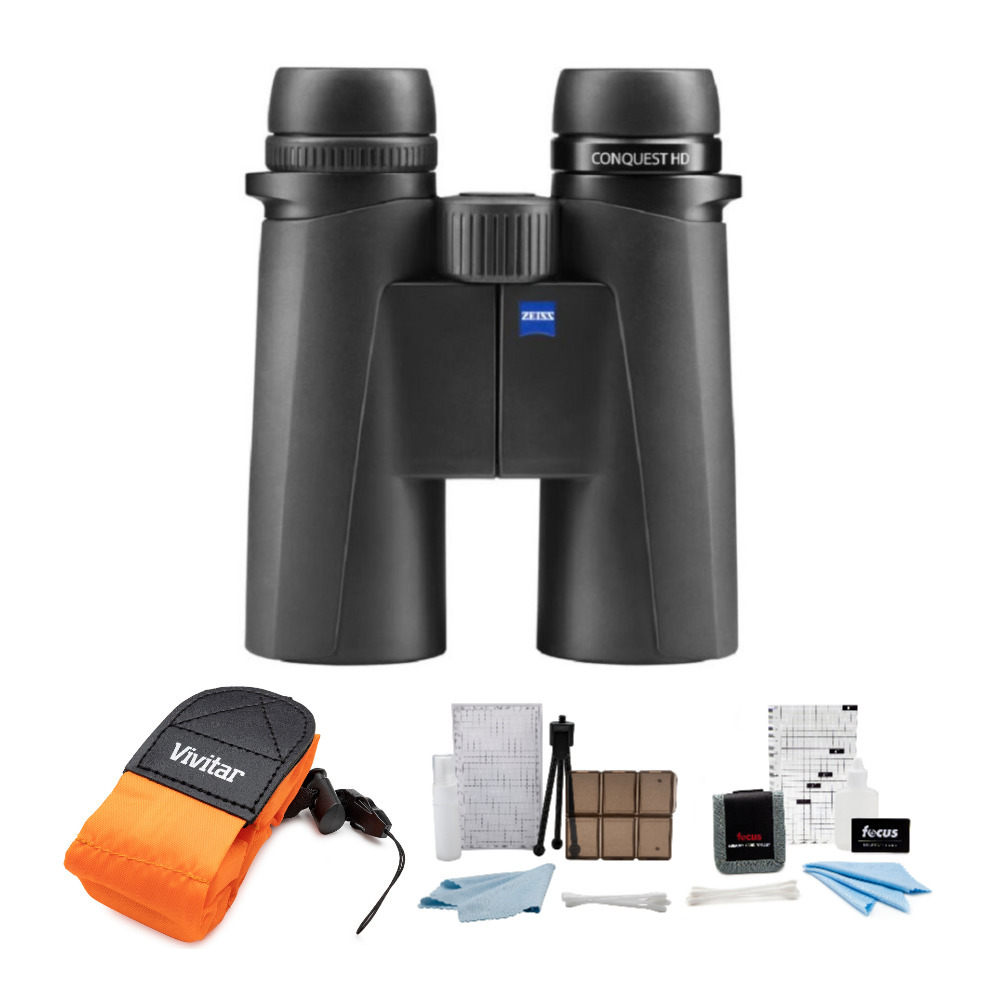 Zeiss 8x42 Conquest HD Binoculars with Foam Strap and Cleaning Care Kit