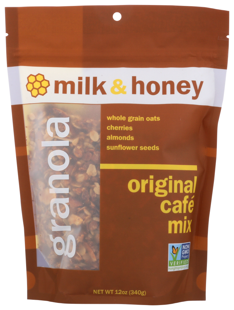 (Pack of 6) Milk & Honey Granola, Original CafÃ© Mix, Non-GMO Project Verified, Women-Owned Company, 12 Ounces