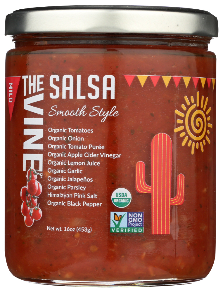 (6 Pack) The Vine Smooth Style Salsa Mild, 16 Oz.