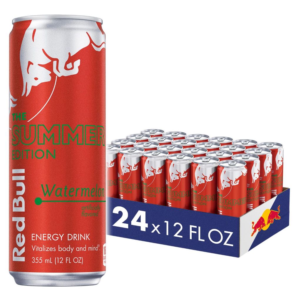 (24 Cans) Red Bull Summer Edition Watermelon Energy Drink, 12 fl oz