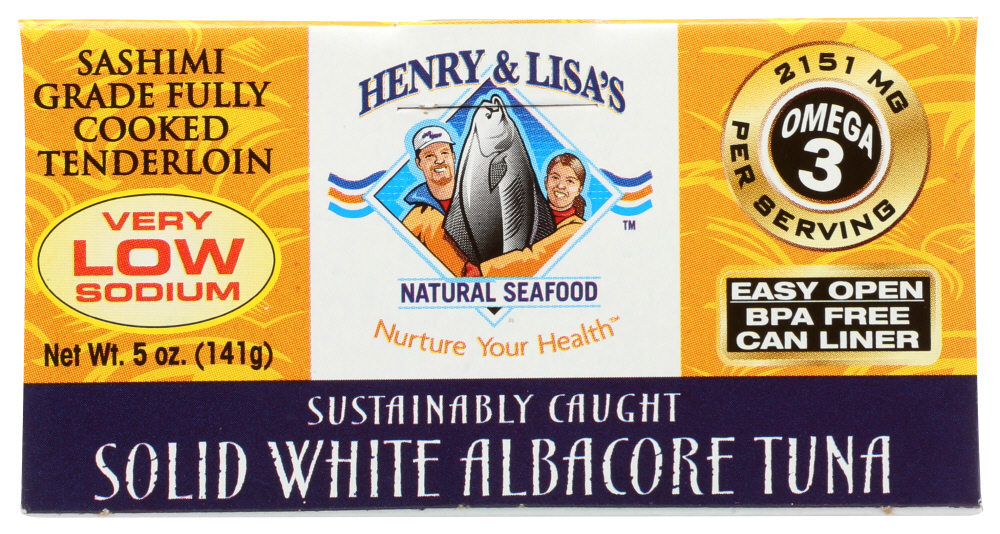 (12 Pack) Henry & Lisa’S Natural Seafood Canned Albacore Tuna, Low Sodium, 5 Oz