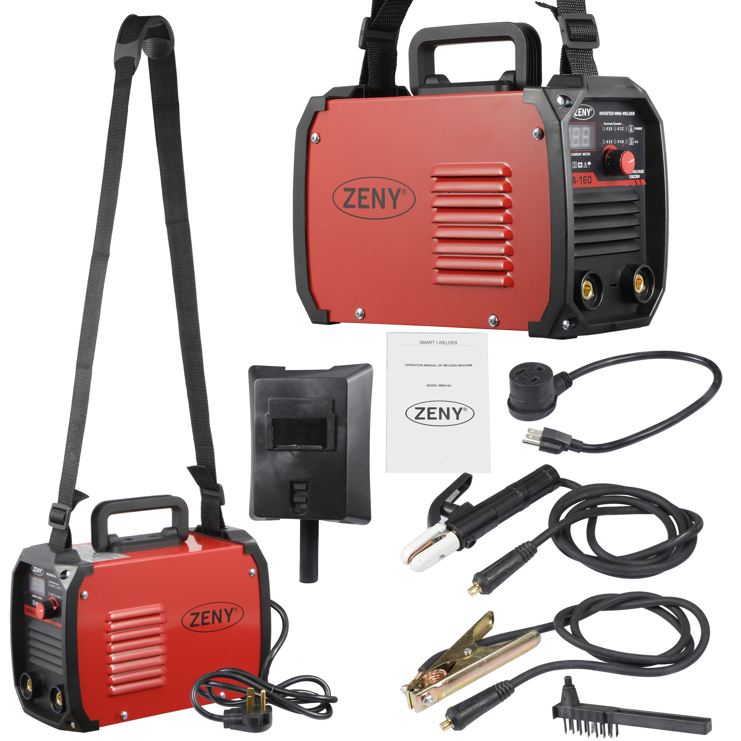 ZENY Mini IGBT ARC Welding Machine MMA Electric Welder Dual Voltage 110V 220V 60-160A DC Inverter
