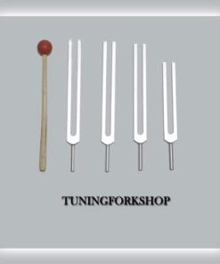 B00LJW986A TFS Tuningforkshop 4 Pc Energy Practitioner Tuning Fork for Healing with Mallet+Pouch