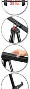 B00FL2WY5G MasterVision FLX09101MV Telescoping Tripod Display Easel, Adjusts 35-Inch to 64-Inch High, Metal, Black