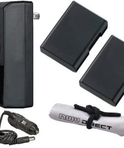 B00IJJD30S Nikon D3400 High Capacity 'Intelligent' Batteries (2 Units) + AC/DC Travel Charger + Nwv Direct Microfiber Cloth.