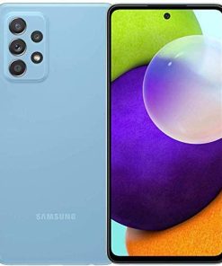 B0924T9R2H Samsung Galaxy A52 (128GB, 6GB) 6.5" Dual SIM GSM Unlocked 4G LTE International Model A525M/DS (with Omega 64GB SD Card Bundle) (Blue)