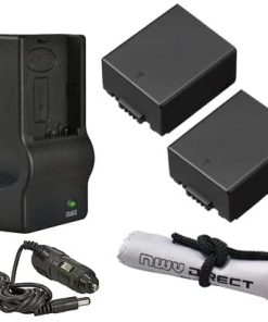 B005GNBW94 Panasonic Lumix DMC-GH1 'Intelligent' Batteries (2 Units) + AC/DC Travel Charger + Nwv Direct Microfiber Cleaning Cloth.