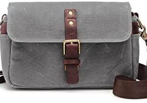 B00X3ZMBQA ONA - The Bowery - Camera Messenger Bag - Smoke Waxed Canvas (ONA5-014GR)