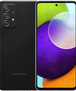 B091FF2VSF Samsung Galaxy A52 (128GB, 6GB) 6.5" Dual SIM GSM Unlocked 4G LTE International Model A525M/DS (with Omega 64GB SD Card Bundle) Black