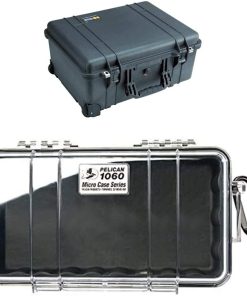 B08ZKML2KD Pelican Select Bundle - Pelican 1560 Case with Foam (Black) and Pelican 1060 Micro Case (Black/Clear)