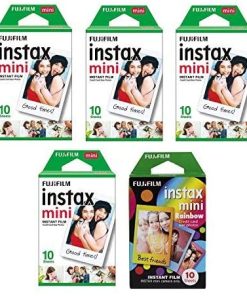 B00PHLL4V6 Fujifilm INSTAX Mini Instant Film Twin Pack (White)X2,Fujifilm INSTAX Mini Instant Film (Rainbow)X1,Value Pack