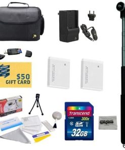 B00OY9GSGI 47th Street Photo Best Value Point & Shoot Ultimate Accessory Kit for Canon PowerShot SX600 Digital Camera Includes 2 Extended Replacement NB-6L Battery + AC/DC Travel Charger + Self Portrait Monopod + Mini tripod + 32GB Transcend High Speed Error Free SDHC Memory Card + USB 2.0 Card Reader + Deluxe Carrying Case + Screen Protectors Photo Print ! Deluxe Cleaning Kit + More