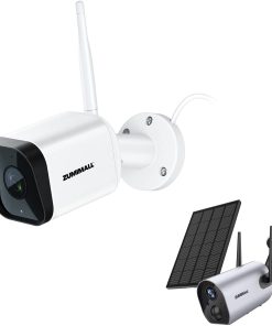 B0937KGPLG Zumimall Rechargeable WiFi Security Camera, Wired Home Security Camera System, 1080P Night Vision, Motion/Noise Alert, 2-Way Audio, Cloud/SD Storage, IP65 Weatherproof