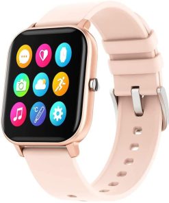 B093JZ9LZL Smart Watch P8 Sports Smart Watch Fitness Heart Rate Smart Bracelet Touch-Screen IPX7 Waterproof Bluetooth Smart Watch Smart Bracelet Sports Activity Watch ((B Gold))
