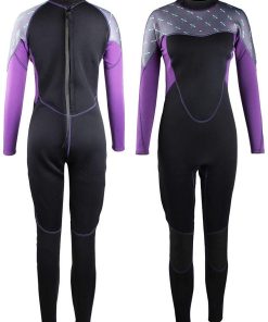 B08Z3YRXS2 SALUTUYA Comfortable Swimming Clothing Warm Neoprene and Nylon Fabric 2MM Women Wetsuit for Swimming Diving(L)