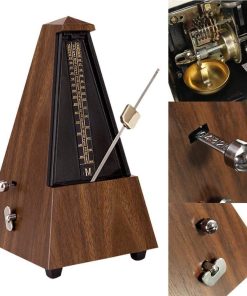 B09282BSLG LYNLYN Guitars,Guitar Pick Mechanical Metronome Teak Wood Vintage Style Wooden Color Music Timer for Guitar Piano Violin Zither Musical Instrument Guitar Tuner,Guitar Tools,Liyannan