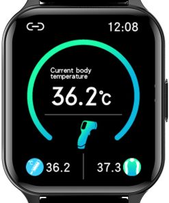 B092HRQXCR HQPCAHL Smart Watch with Heart Rate Body Temperature Blood Pressure Spo2 Monitor Sleep Quality Tracker, 1.7" Large Touch Screen Call & Message Reminde, Fitness Tracker 24 Sports Modes for iOS Android