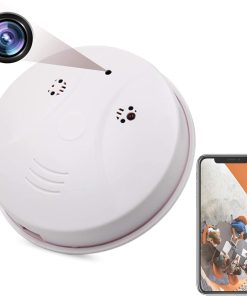 B094HSDLYC Spy Camera WiFi Smoke Detector Camera Wireless Hidden HD 1080P Home Nanny Cam Security Mini Video Recorder with Motion Detector/Night Vision Function Support iOS / Android