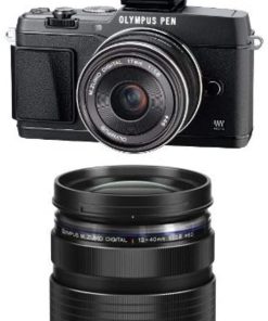 B00PFDSOW8 Olympus E-P5 (Black) with 17mm and 12-40mm Lens