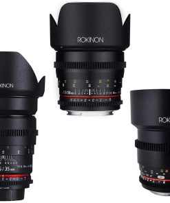 B00PA9LMS0 Rokinon Cine DS Portrait Lens Bundle, 35mm T1.5, 50mm T1.5, 85mm T1.5 for Canon