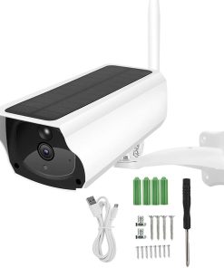 B09496QZ25 EVTSCAN Solar Powered Camera 1080P WiFi IP Camera Motion Detection Waterproof Remote Control Infrared CCTV