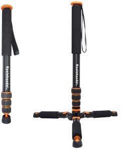 B00N3Z6DGO Koolehaoda 66.5-inch Professional Camera Aluminium Monopod with Mini Tripod Holder (Base Support Stand) for DSLR Camera.