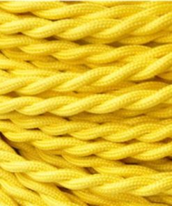 B0946KS6GQ DETOAM 20.75mm Vintage Twisted Electrical Wire Beige Textile Cable Edison Vintage Lamp Cord Braided Retro Pendant Light Lamp Wire 10M (Color : Yellow, Size : 30m)