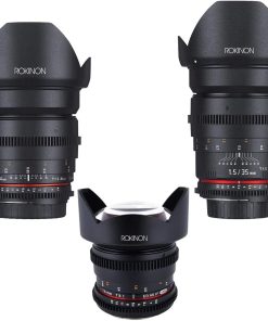 B00PA9LPHS Rokinon Cine DS WA Lens Bundle, 14mm T3.1 24mm T1.5 35mm T1.5, for Canon EF MT