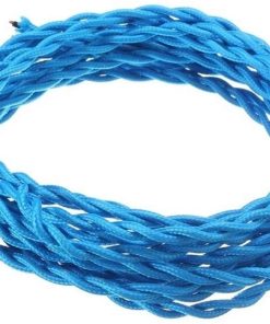 B0946J79LX DETOAM 20.75mm Vintage Twisted Electrical Wire Beige Textile Cable Edison Vintage Lamp Cord Braided Retro Pendant Light Lamp Wire 10M (Color : Deepblue, Size : 30m)