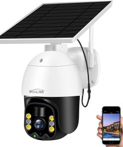 B0932RFQWV Solar Security Camera Outdoor Wireless WiFi,WooLink 3MP Solar Powered Home IP Camera Surveillance Cameras with Color Night Vision,Two Way Audio,Motion Detection and Cloud Storage (TF Card not Include)